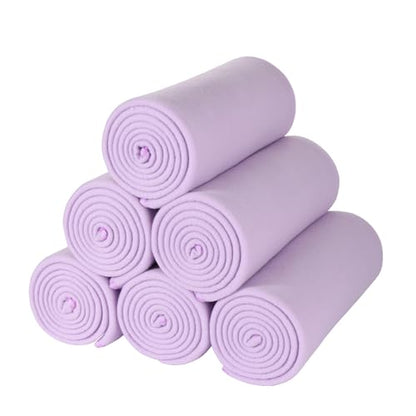CAI TENG Fleece Throw Blankets Blanket for Couch Bed 50x60 Kids Blanket 6 Pack Warm Fleece Fabric Soft Cozy Travel Blankets & Throws Lightweight Small Wedding Gifts Yard Light Purple - color: Light Purple