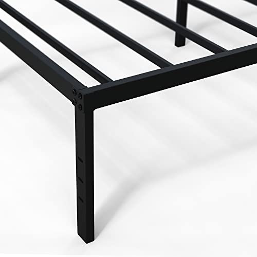 DiaOutro Twin XL Bed Frame 18 Inch Tall with High Storage, Black | Steel Slats Platform No Box Spring Needed Mattress Foundation, Easy Assembly, Noise Free - size: Twin XL, style: 18 Inch (Black)