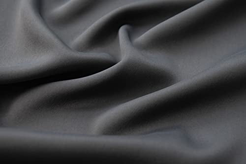 Windows Dark Grey Blackout Curtains 54 inches Long 2 Panels Set Grommet Blackout Drapes Energy Saving Noise Reducing Thermal Insulated for Bedroom Living Room Nursery - color: Dark Grey, size: 42"W x 54"L (Pack of 2)