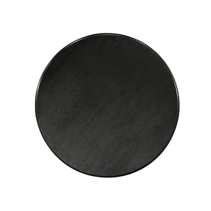 Bowery Hill Round Rubber Wood Dining Table, 30"H x 36"W x 36"D, Wirebrushed Black Finish, Pedestal Base, Durable Construction, Mid-Century Style, Small Kitchen or Dining Room Table for Limited Spaces - color: Black
