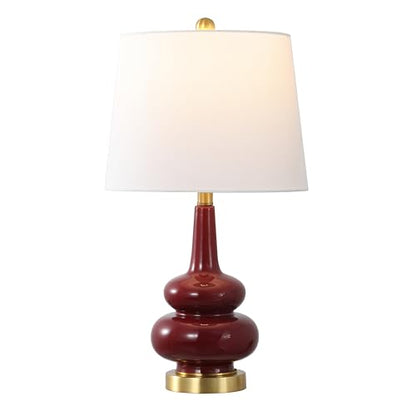 SAFAVIEH Lighting Collection Evie 23-inch Cranberry Ceramic Table Lamp (LED Bulb Included)