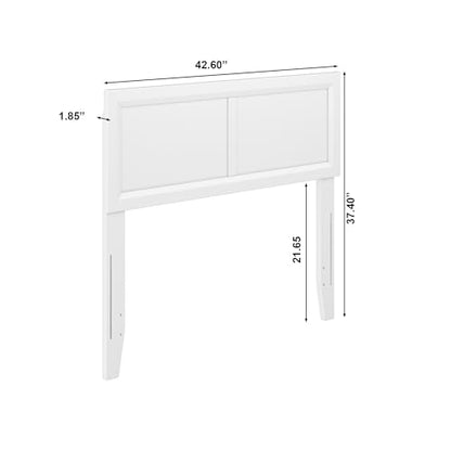 AFI, Sophia Adjustable Modern Twin Wood Headboard, White - color: White, size: Twin
