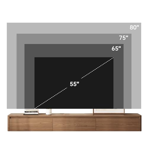 67.32" Floating TV Stand for TVs Up to 80", Walnut | Wall-Mounted Farmhouse Media Console with 3 Storage Drawers, Ideal for Living Room or Bedroom