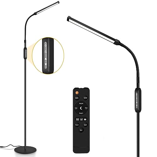 EBEST Led Floor Lamp for Eyelash Extensions Standing Floor Lamps for Office Eyelash lamp Tattoo Light Reading Lamp for Bedroom Makeup Lash Light Extension (Black - RY) - color: Black - RY