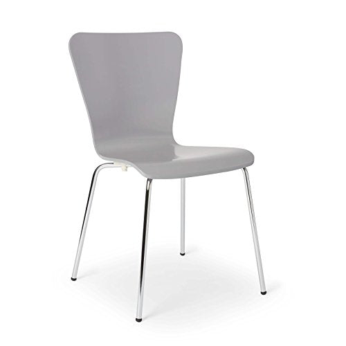 Simple Living Pisa Bentwood Stackable Dining Kitchen Chairs (Set of 2) (gray) - color: Grey