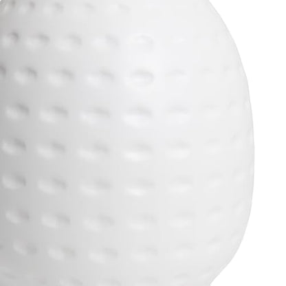 Simple Designs LT1161-OFF 12.5" Chic Glow Petite Dimpled Ceramic Table Lamp, for Bedroom, Office, Living Room, Stylish Spaces, Off White - color: Off-White