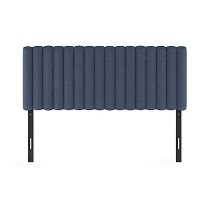 Furinno Roanne Upholstered Tufted Headboard, Full, Denim - color: Denim, style: Full-Lines
