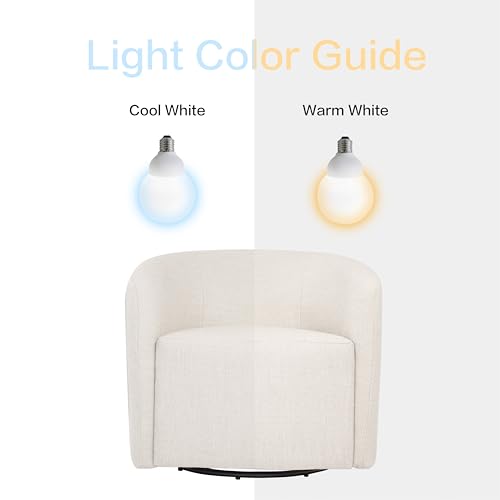 HomePop 360° Swivel Barrel Accent Chair - Putty Woven Fabric - color: Putty Beige