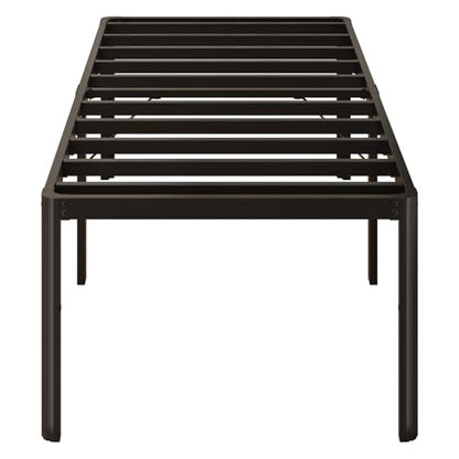 Yicensen 22 Inch High Twin Bed Frames with Rounded Corner Legs, Heavy Duty Metal Twin Size Platform Bed Frame No Box Spring Needed, Easy Assembly, Noise Free, Black - size: Twin, style: 22 Inch