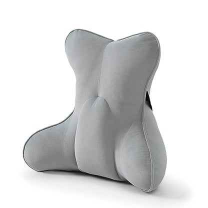Lumbar Back Pillow (Pat. Pend), Supportive Back Cushion for Bed, Couch & Recliner, Ergonomic Lumbar Pillow with Customizable Firmness for Lower Back Pain Relief, Zinc Gray - color: Zinc Gray