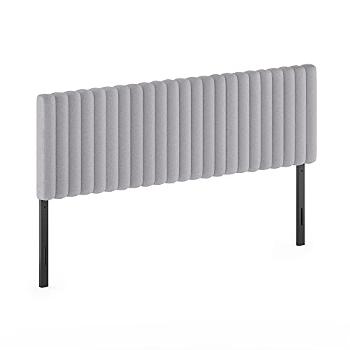 Furinno Roanne Upholstered Tufted Headboard, King, Glacier - color: Glacier, style: King-Lines