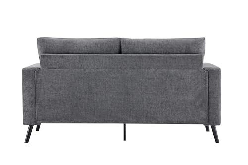 70” Loveseat Sofa, Grey Love Seat Couches for Living Room, 2 Seater Small Couch for Small Spaces, Bedroom, Office Sofas
