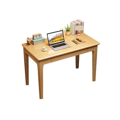 Solid Wood Narrow Desk, Bedroom Writing Desk with Drawers, Office for Home Use, Simple Computer Suitable Office, Bedroom, Study(Natural,80 * 40cm/31.5 15.7in) - color: Natural, size: 80*40cm/31.5*15.7in