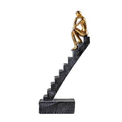 Thinker Statue Decor, Gold, 9.45" - color: ‌"single Gold"‌