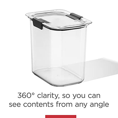 Rubbermaid Brilliance Pantry Food Storage Container Set, BPA-Free, Airtight & Leak-Proof, Clear, 8-Piece, Dishwasher Safe - size: Assorted Sizes (8-Piece, Small)