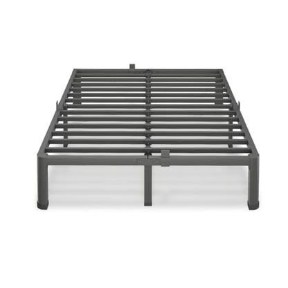 VIPSHOW 10 Inch Full Bed Frame with Round Corners No Box Spring Needed | 3500lbs Heavy Duty, Under bed storage, 4 mattress stoppers, Headboard holes, Noise-free, Easy assembly & rubber covers - size: Full, style: 10 Inch