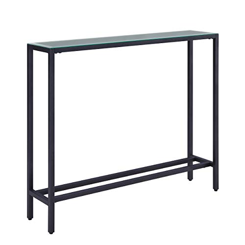 SEI FURNITURE Darrin Narrow console table, Gray - color: Gunmetal Gray