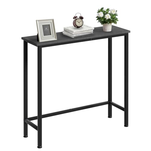 Narrow Console Table, 29.5" Small Entryway Table, Thin Hallway Tables, Slim Sofa Side Tables for Hallway, Living Room, Bedroom, Foyer, Dark Slate Grey - color: Dark Slate Grey