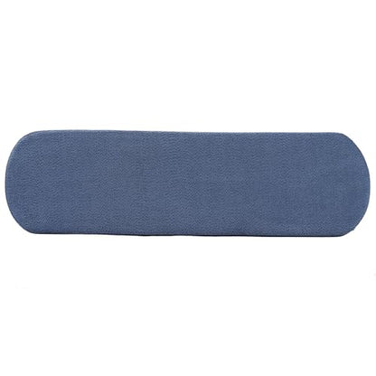 Christopher Knight Home Arden Minimalist Style Rectangular Loop Yarn Fabric Ottoman Bench, Rubberwood Frame, Entryway Bench, Living Room Sofa Extra Seat, End of Bed Footstool, Blue+Brown - color: Blue+brown