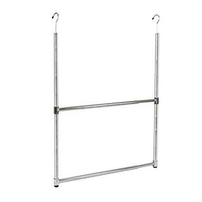 Oceanstar ACR1538C 2-Tier Portable Adjustable Rod Closet Hanger, Chrome