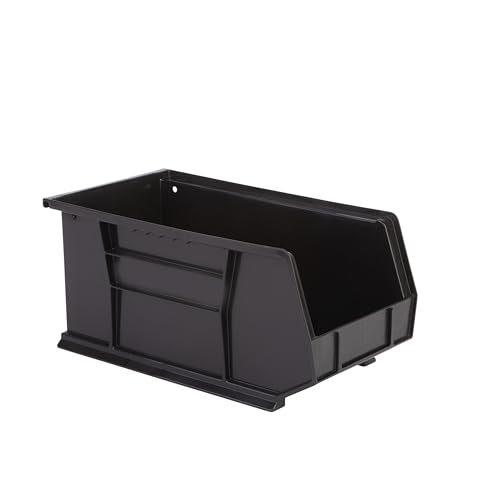 HE HUDSON EXCHANGE 15" x 8" x 7" Plastic Stackable Storage Bin, Black - color: Black, size: 1 Pack
