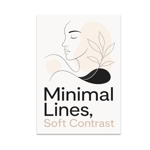 Minimalist Home Poster Print - Clean Line Art Design - 13x19 - Modern Aesthetic