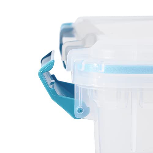 Sterilite 54 Qt Gasket Box, Stackable Storage Bin with Latching Lid and Tight Seal, Plastic Container to Organize Basement, Clear Base and Lid, 1-Pack - size: 54 Quart, style: 1 Pack