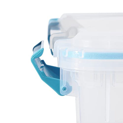 Sterilite 54 Qt Gasket Box, Stackable Storage Bin with Latching Lid and Tight Seal, Plastic Container to Organize Basement, Clear Base and Lid, 1-Pack - size: 54 Quart, style: 1 Pack