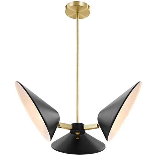 Journey 3-Light 3" Arm Pendant - color: Black, size: 3-Light 3" Arm