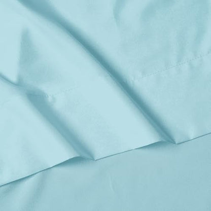 Elegant Comfort Luxury 1500 Premium Hotel Quality Microfiber 4-Piece Sheet Set - Wrinkle Resistant, All Around Elastic Fitted Sheet, Deep Pocket up to 16", Twin/Twin XL, Aqua - color: Aqua, size: Twin/Twin XL