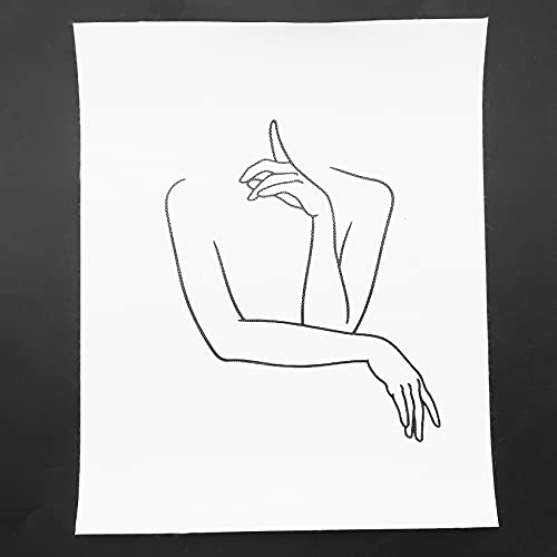 Hbaebdoo Minimalist Line Art Decorative Prints Set of 4 Aesthetic Drawing Poster Black/White Prints 8inch x 10inch Unframed