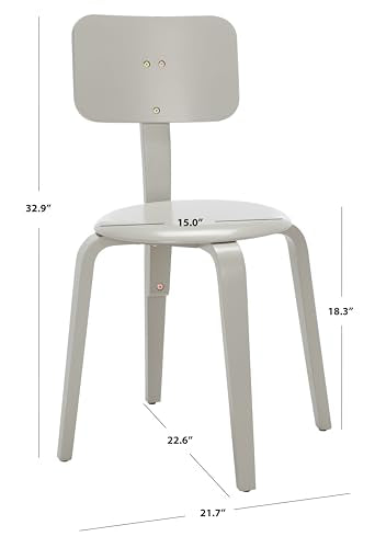 SAFAVIEH Home Collection Luella Grey Stackable Dining Chair Set of 2 - color: Grey