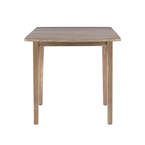 Linon Torino Greywash 30" Square Drop Leaf Table - 30" X 48" Fully Extended - color: Greywash