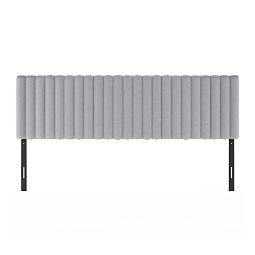 Furinno Roanne Upholstered Tufted Headboard, King, Glacier - color: Glacier, style: King-Lines