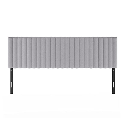 Furinno Roanne Upholstered Tufted Headboard, King, Glacier - color: Glacier, style: King-Lines