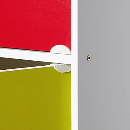 Hodedah Bookcase, 4 Shelf, Rainbow - color: Rainbow
