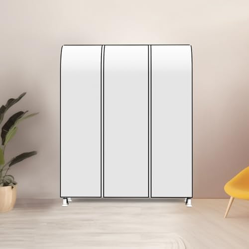 Zilink Garment Rack Cover Clothes Rack Cover Wardrobe Cover 50 in, White | Dustproof, Breathable, 2 Durable Zippers, Garment Bags Protector for Garment Rack (Rack Not Included) - size: 50"L x 20"W x 60"H - White