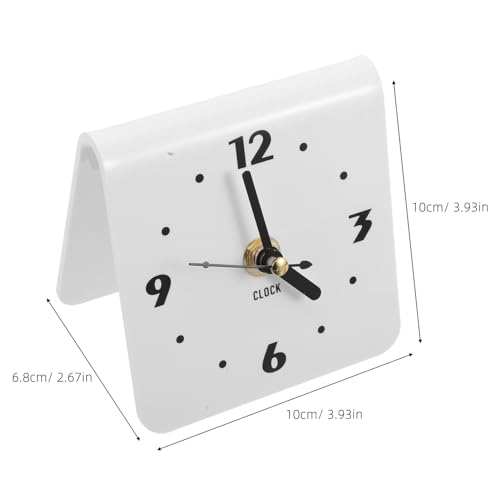 Silent Acrylic Table Clock Modern Minimalist Battery Operated Desk Clock for Bedrooms Smooth Sweeping Hand for Light Sleepers and Couples