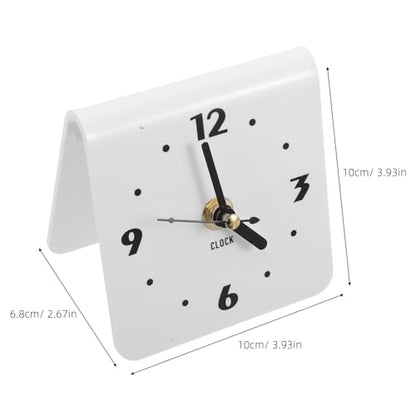Silent Acrylic Table Clock Modern Minimalist Battery Operated Desk Clock for Bedrooms Smooth Sweeping Hand for Light Sleepers and Couples