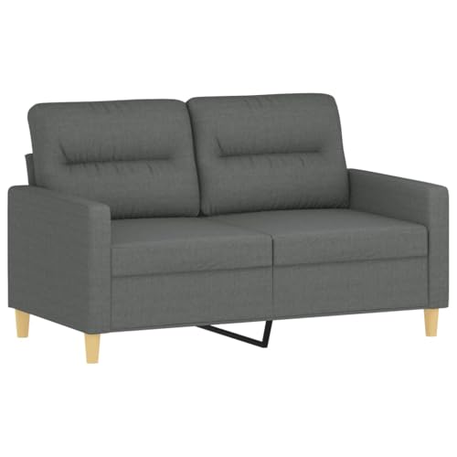 2-Seater Couch Dark Grey 54.3x54.3x31.5 in, Modern Sofa with Removable Polyester Covers, Breathable Loveseat for Living Room, Small Couch for Apartments and Bedrooms - size: 54.3 x 54.3 x 31.5 in (W x L x H)