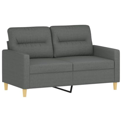 2-Seater Couch Dark Grey 54.3x54.3x31.5 in, Modern Sofa with Removable Polyester Covers, Breathable Loveseat for Living Room, Small Couch for Apartments and Bedrooms - size: 54.3 x 54.3 x 31.5 in (W x L x H)