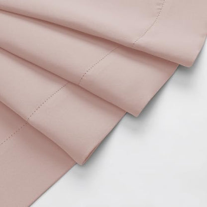 Blush Cafe Blackout Curtains 36 Inch Length 2 Panels Set, Soft Solid Thermal Insulated Room Darkening Small Window Curtains for Kitchen Bathroom Basement, Blush, Each, 40" Wx36 L - color: Blush, size: 40"W x 36"L (Pack of 2)