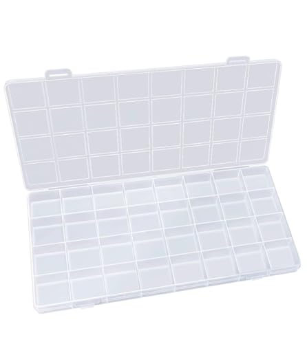 Eppingwin 32 Grids Bead Organizer, Craft Organizers and Storage, Acrylic Organizers, plastic Bead Organizer Box for Crafts Organizing Storing - color: 32 grids(1 P)