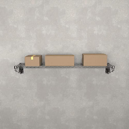 14" x 48" Chrome Wire Wall Mount Shelf - color: Chrome, size: 14" x 48"
