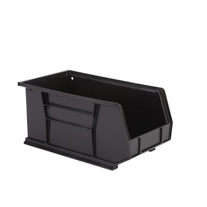 HE HUDSON EXCHANGE 15" x 8" x 7" (12 Pack) Plastic Stackable Storage Bin, Black - color: Black, size: 12 Pack