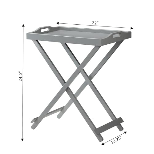Convenience Concepts Designs2Go Tray Table, Gray - color: Grey