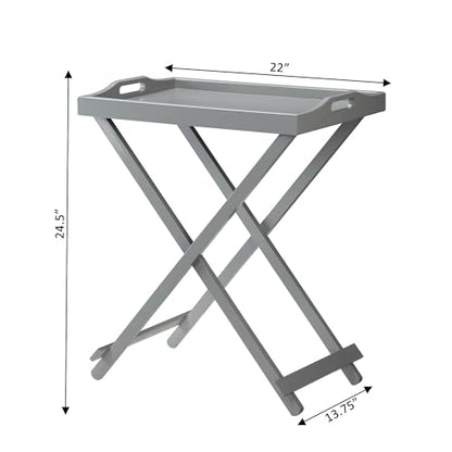 Convenience Concepts Designs2Go Tray Table, Gray - color: Grey