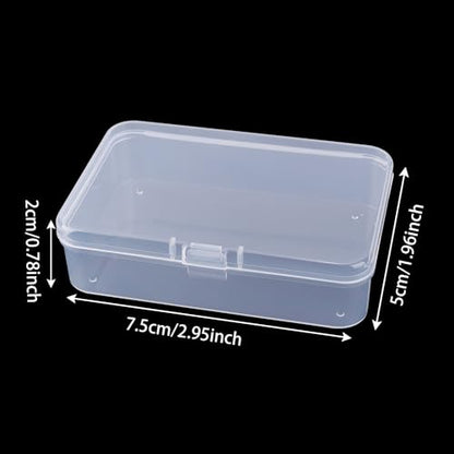 1pcs Transparent Plastic Storage Box Rectangular Dustproof Boxes Desktop Drawer Organizer Container for Home (S,7.5 * 5 * 2cm) - color: S,7.5*5*2cm