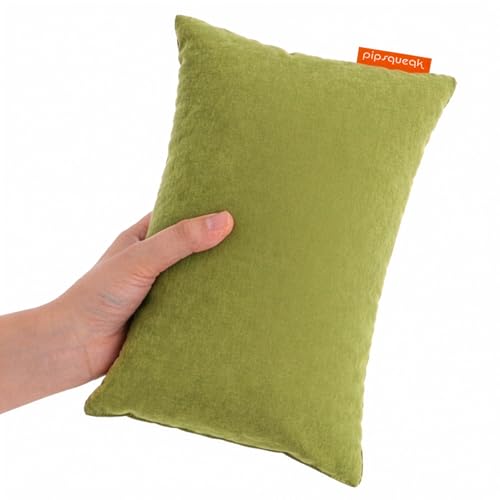 Pipsqueak Microfiber Pillow - Small, Mini, Tiny - 11 x 7 in - Perfect for Travel, Cars, Airplanes, Camping, Dogs, Toddlers, Kids, Lumbar, Knees and Neck - Ages 2 Yrs and Up - color: Olive, size: 1 Pack, style: Non-Personalized