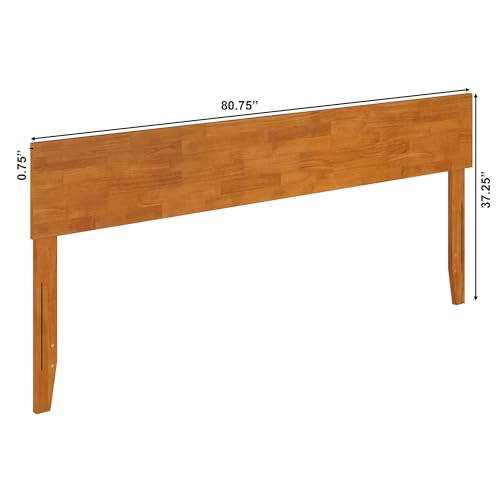 AFI, Orlando King Adjustable Modern Wood Panel Headboard, Light Toffee - color: Light Toffee, size: King (U.S. Standard)